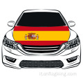 La Coppa del mondo 100 * 150 cm Bandiera della Spagna Bandiera del cofano per auto Tessuto elastico alto